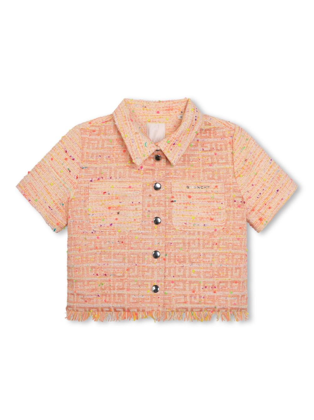 Givenchy Kids Tweed-Hemd mit 4G-Motiv - Rosa von Givenchy Kids