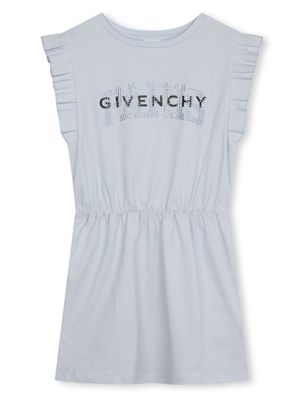 Givenchy Kids Verziertes Kleid mit gerüschten Ärmeln - Blau von Givenchy Kids