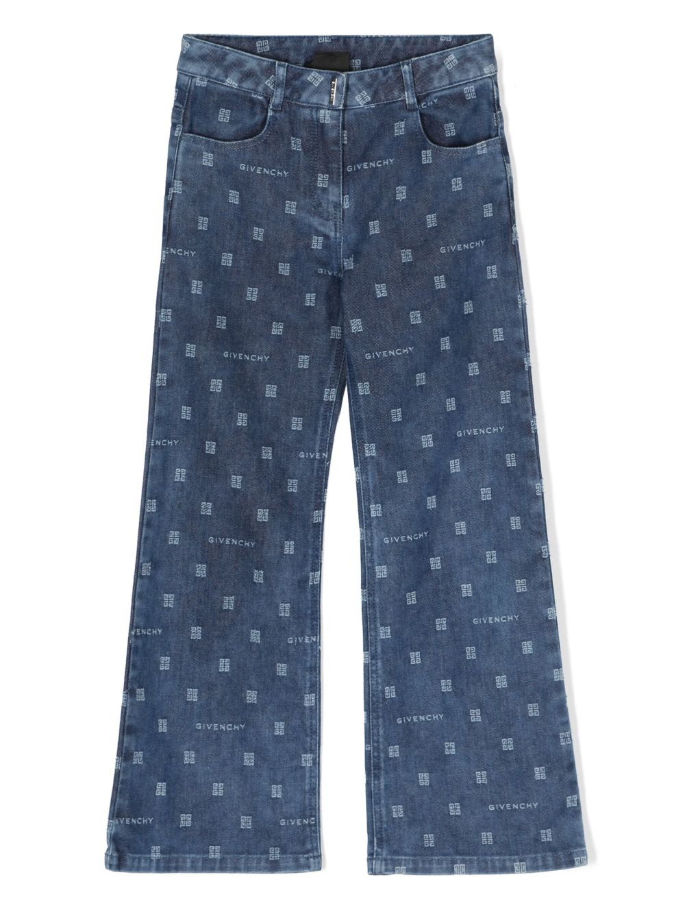 Givenchy Kids Wide-Leg-Jeans mit 4G - Blau von Givenchy Kids