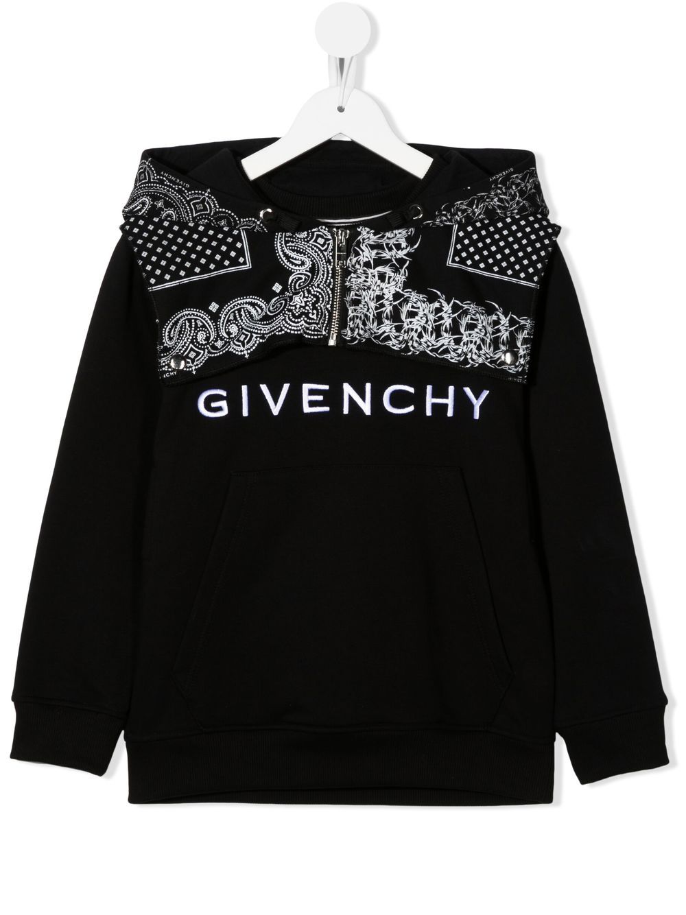 Givenchy Kids Hoodie mit Bandana-Print - Schwarz von Givenchy Kids