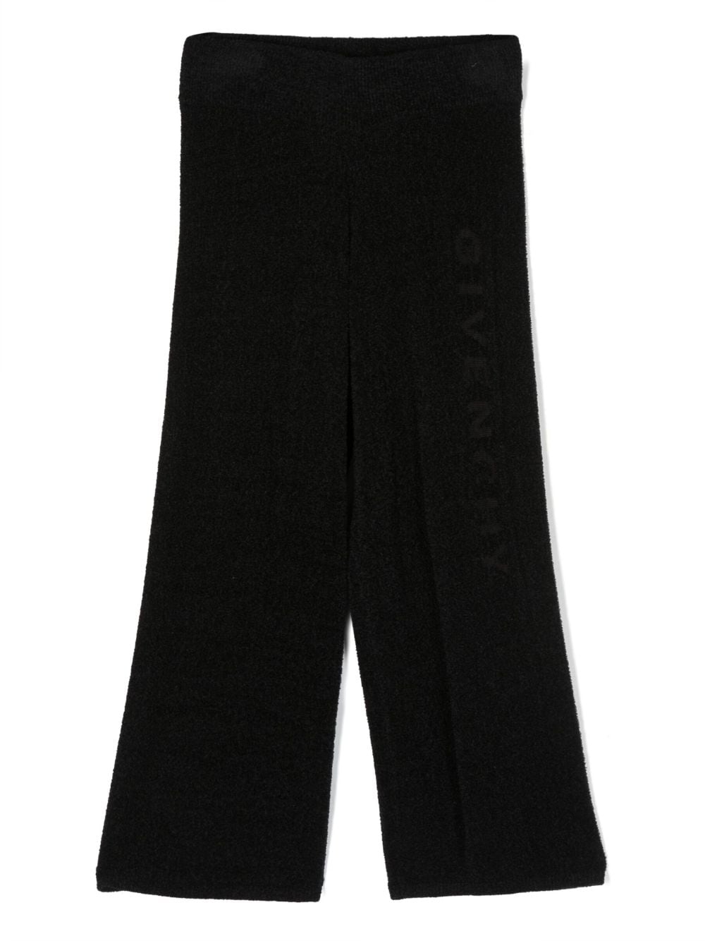 Givenchy Kids Frottee-Hose mit Jacquardmuster - Schwarz von Givenchy Kids