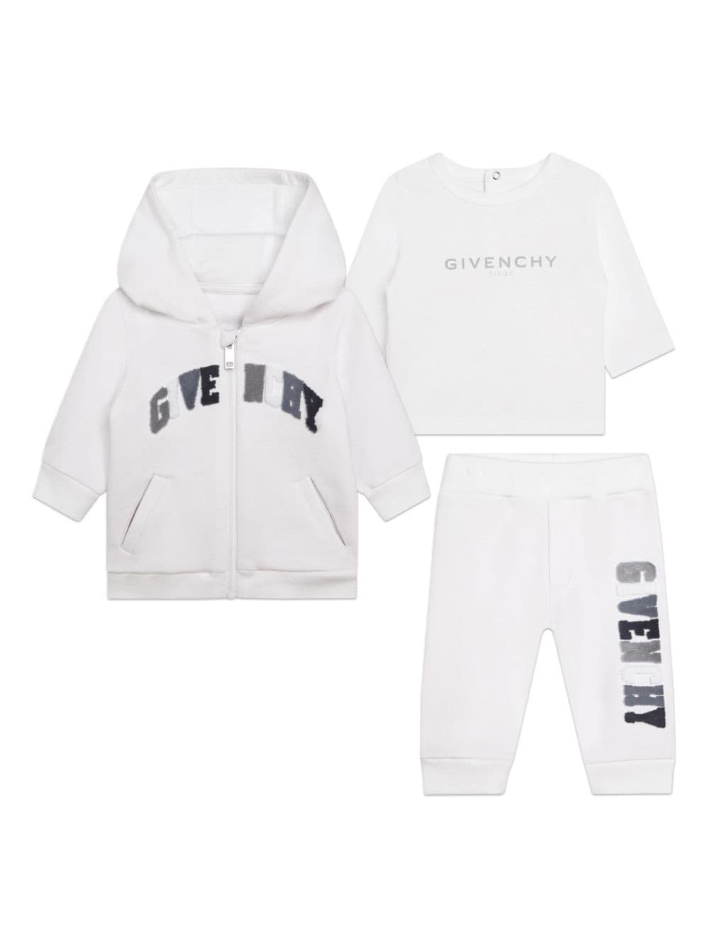 Givenchy Kids Dreiteiliger Jogginganzug mit Logo - Weiß von Givenchy Kids