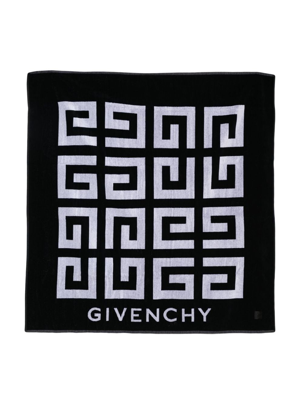 Givenchy Kids Badetuch mit Intarsien-Logo - Schwarz von Givenchy Kids