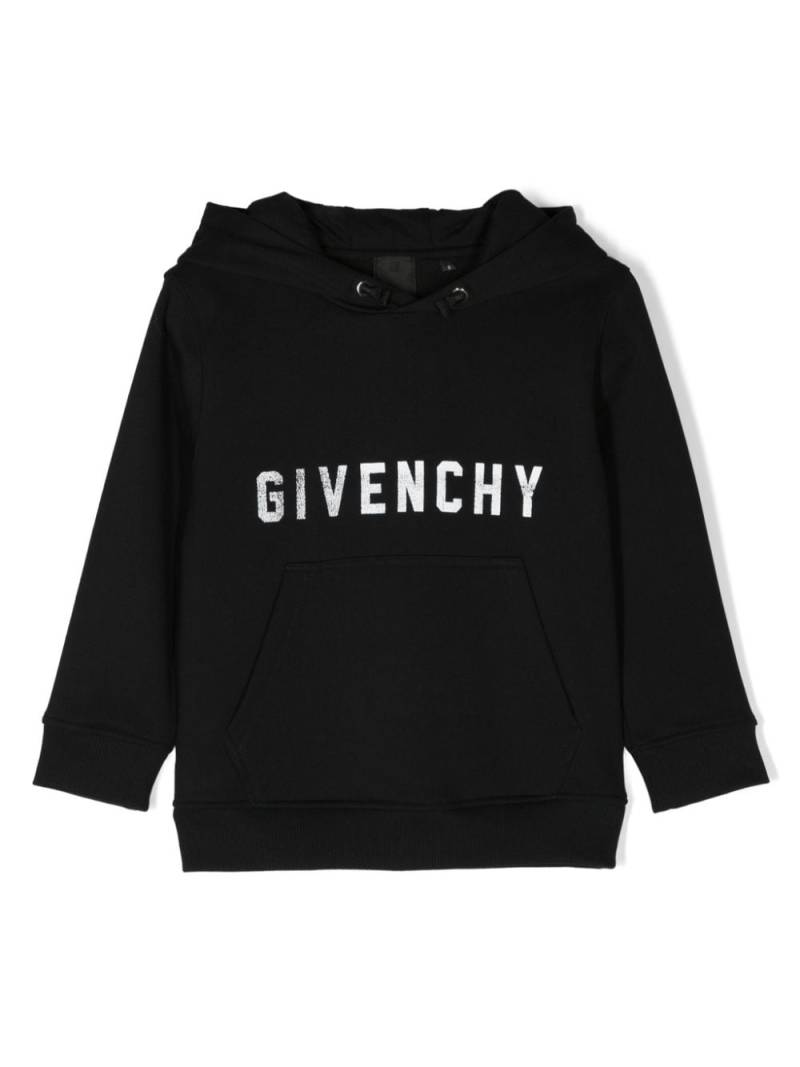 Givenchy Kids Hoodie mit Logo-Print - Schwarz von Givenchy Kids