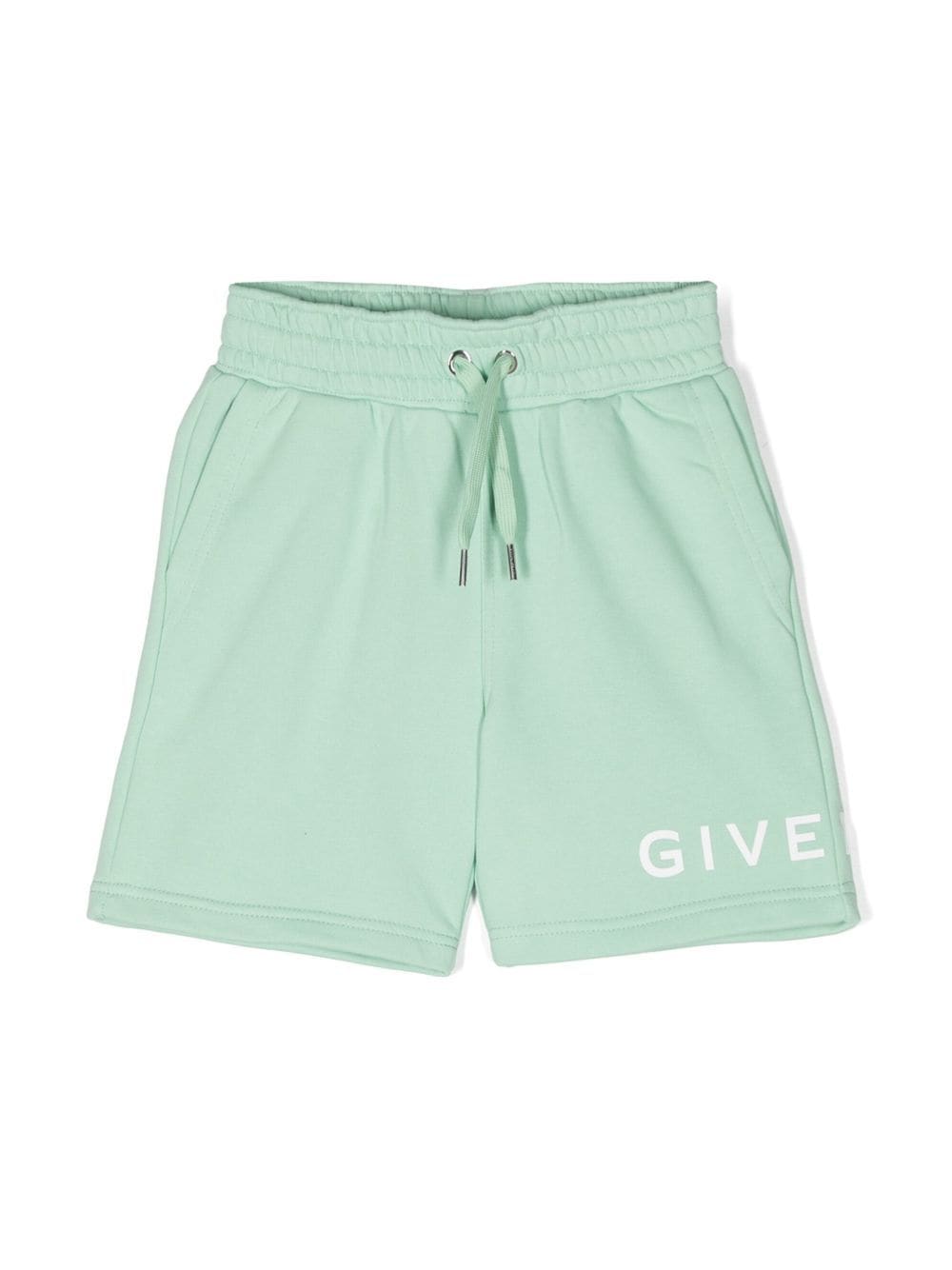 Givenchy Kids Shorts mit Logo-Print - Grün von Givenchy Kids