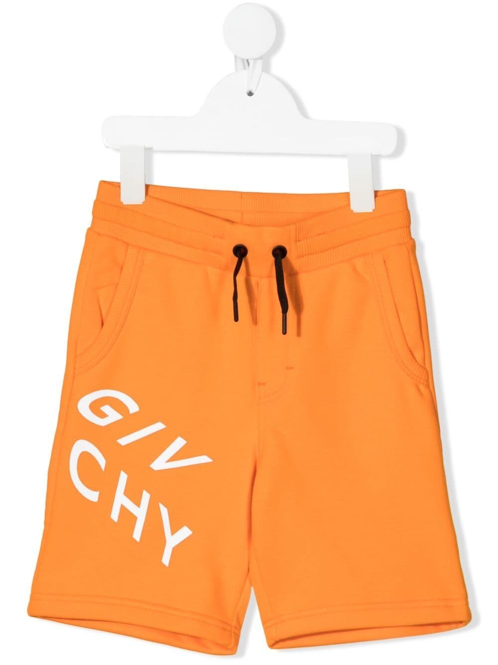 Givenchy Kids Shorts mit Logo-Print - Orange von Givenchy Kids