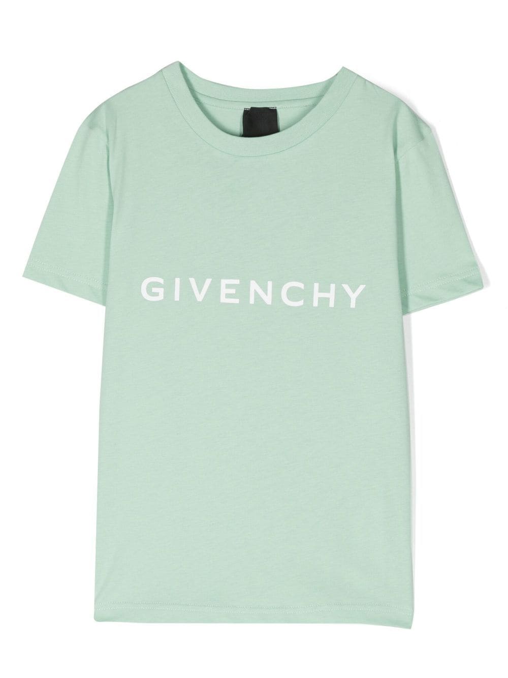 Givenchy Kids T-Shirt mit Logo-Print - Grün von Givenchy Kids