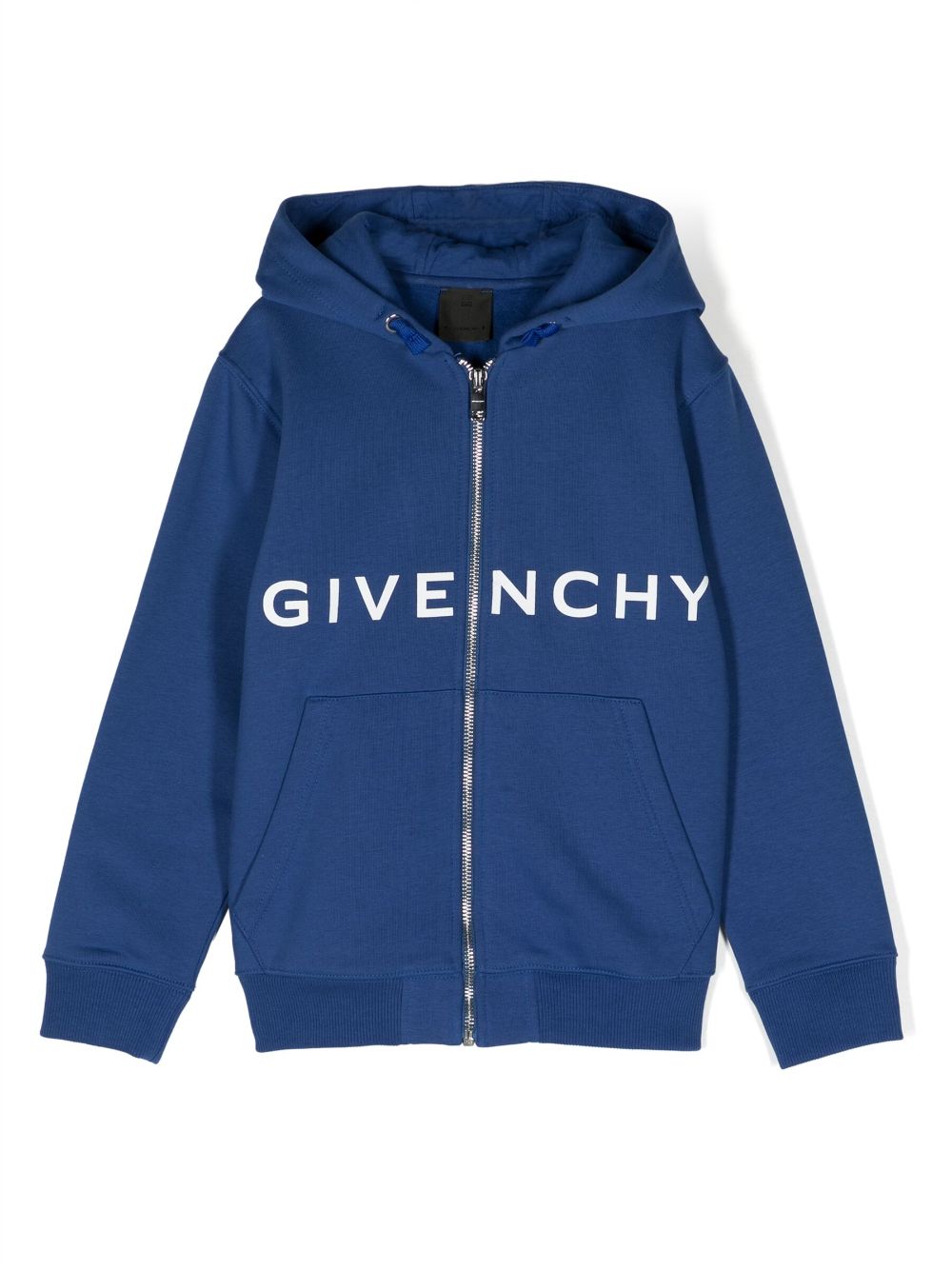 Givenchy Kids Kapuzenjacke mit Logo-Print - Blau von Givenchy Kids