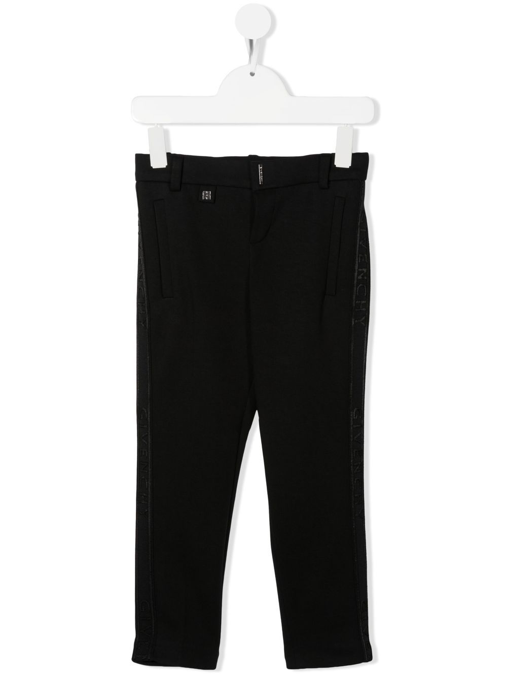 Givenchy Kids Straight-Leg-Hose mit Logo-Streifen - Schwarz von Givenchy Kids