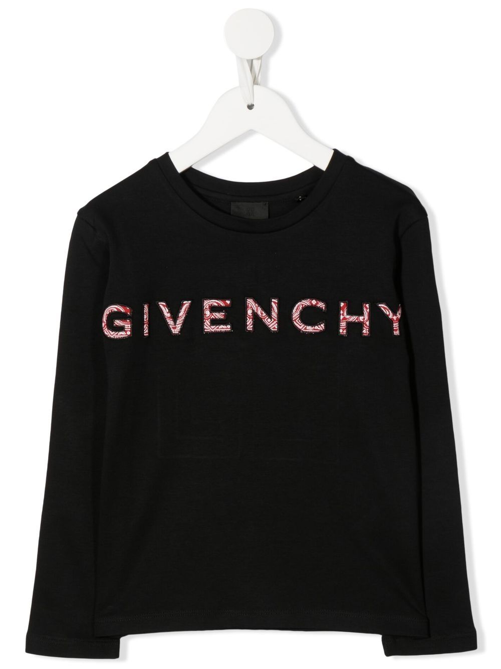 Givenchy Kids Langarmshirt mit Patchwork-Logo - Schwarz von Givenchy Kids