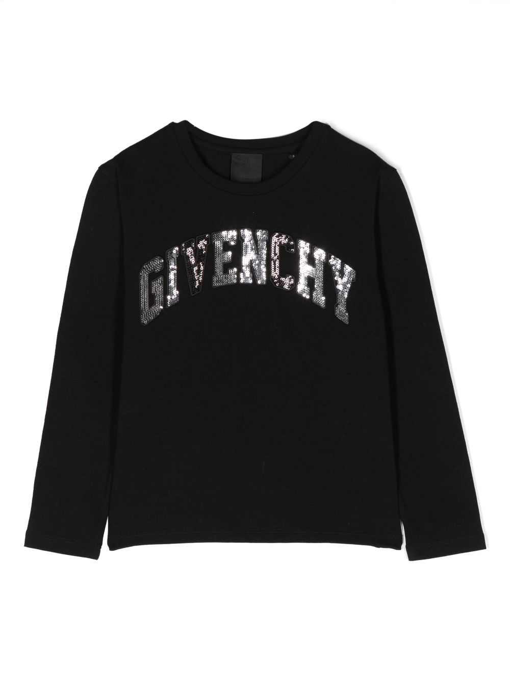 Givenchy Kids Langarmshirt mit Pailletten-Logo - Schwarz von Givenchy Kids