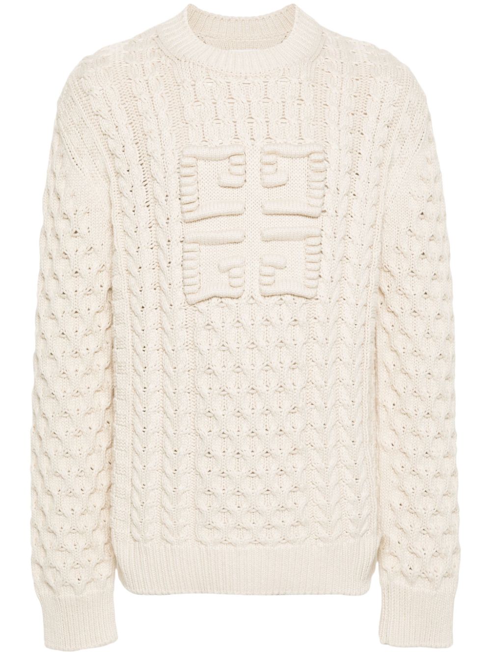 Givenchy 4G Pullover mit Zopfmuster - Nude von Givenchy