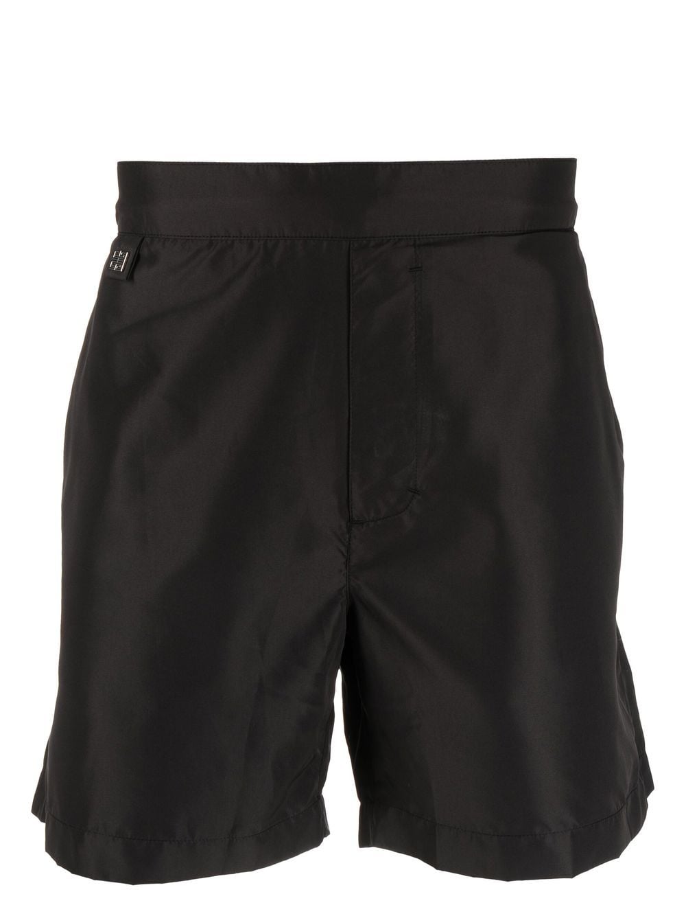 Givenchy Badeshorts mit Logo-Schild - Schwarz von Givenchy