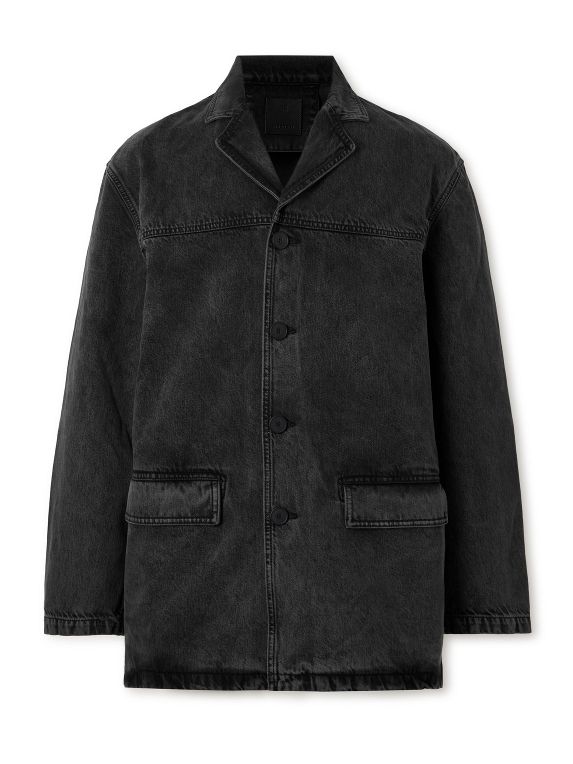 Givenchy - Camp-Collar Denim Jacket - Men - Black - L von Givenchy