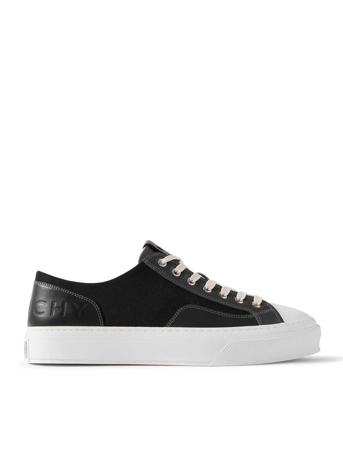Givenchy - City Logo-Debossed Leather-Trimmed Canvas Sneakers - Men - Black - EU 41 Givenchy - City Logo-Debossed Leather-Trimmed Canvas Sneakers - Men - Black - EU 41 von Givenchy