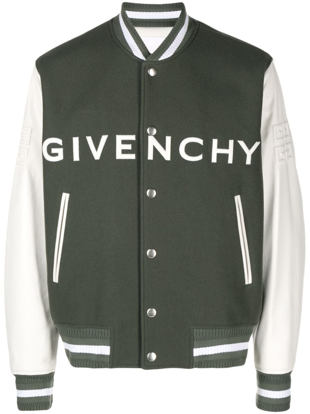 Givenchy Collegejacke mit aufgesticktem Logo - Grün von Givenchy