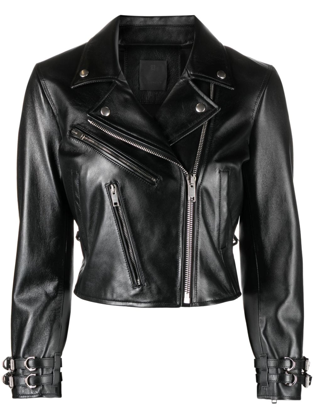 Givenchy Cropped-Lederjacke - Schwarz von Givenchy