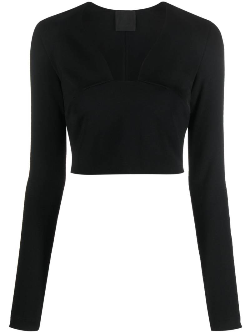 Givenchy Cropped-Top mit eckigem Ausschnitt - Schwarz von Givenchy