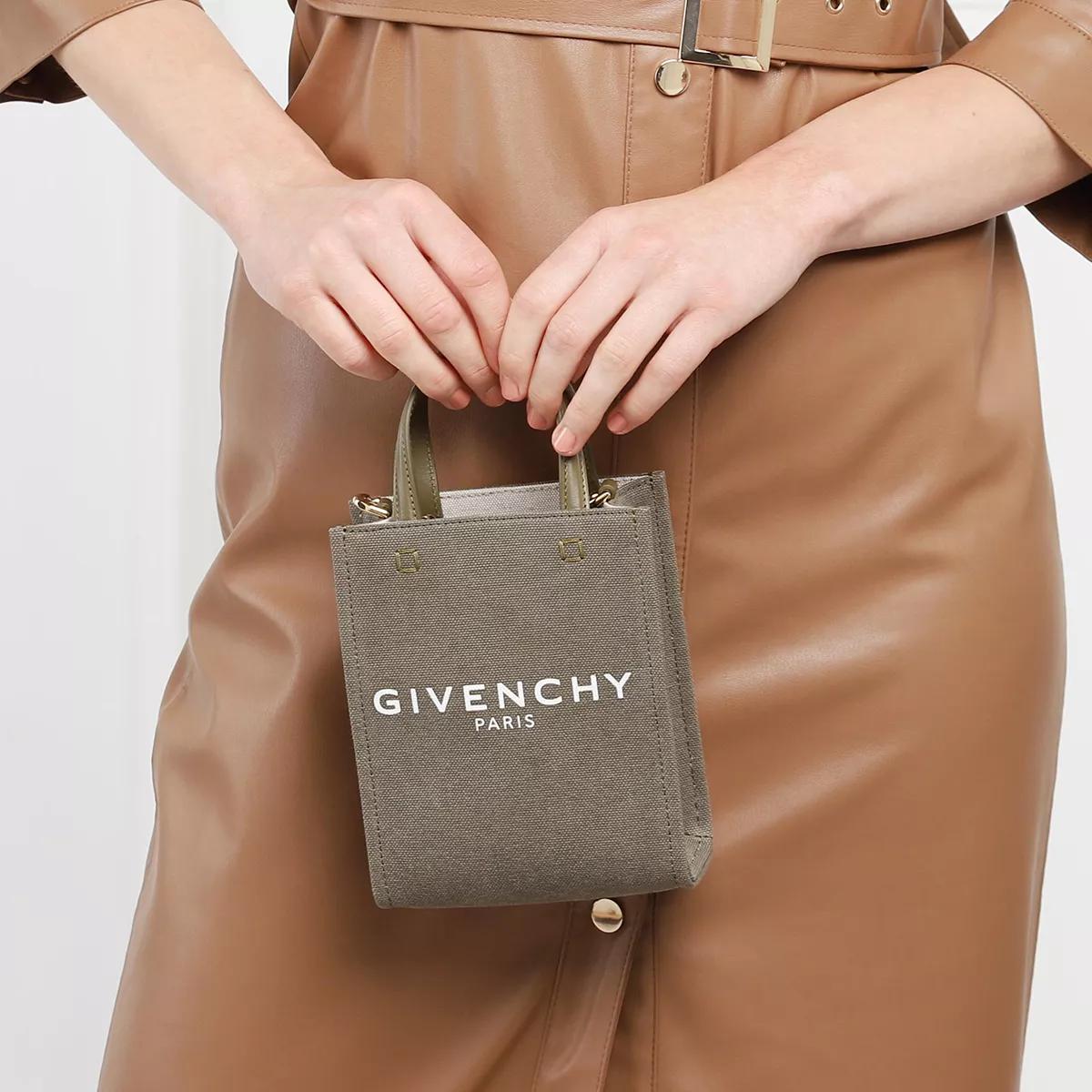 Givenchy Crossbody Bags - Mini G Tote Vertical Shopping Bag In Canvas - Gr. unisize - in Grün - für Damen von Givenchy