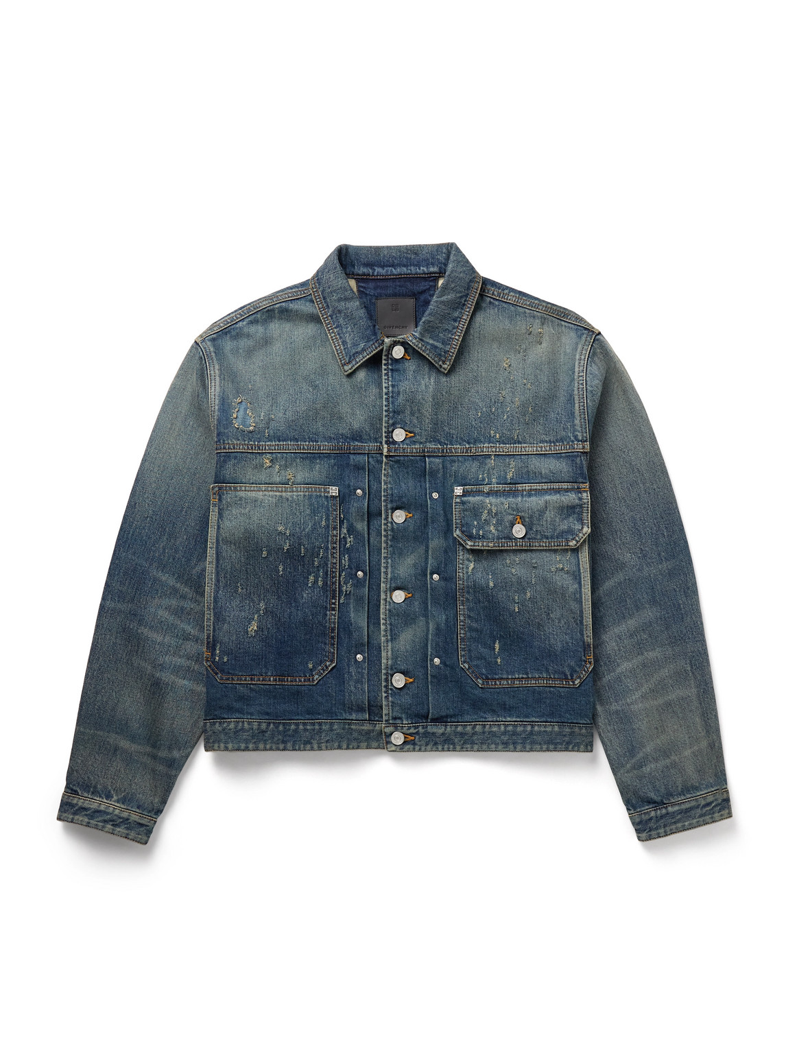 Givenchy - Distressed Denim Jacket - Men - Blue - XL Givenchy - Distressed Denim Jacket - Men - Blue - XL von Givenchy