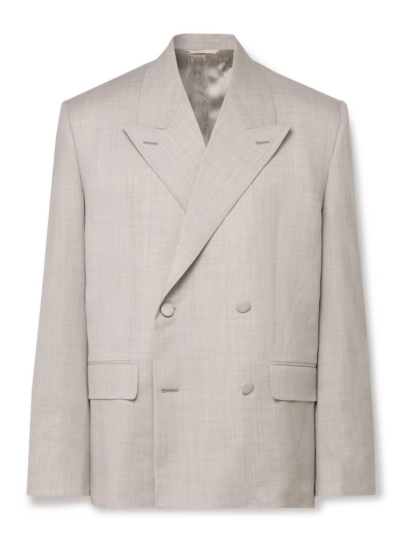 Givenchy - Double-Breasted Wool-Twill Blazer - Men - Gray - IT 48 von Givenchy