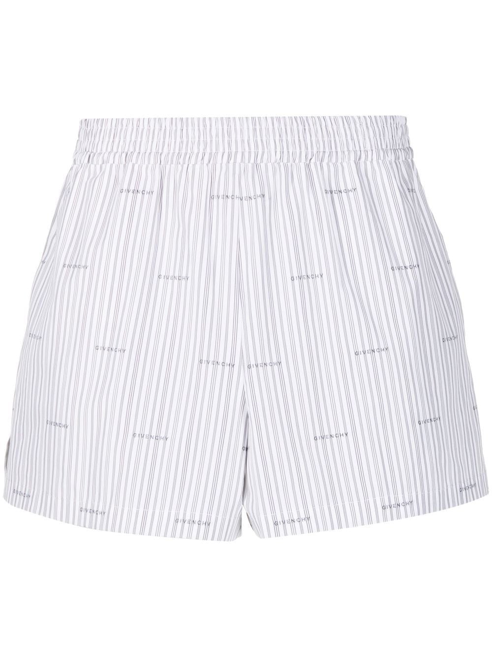 Givenchy Gestreifte Shorts - Grau von Givenchy