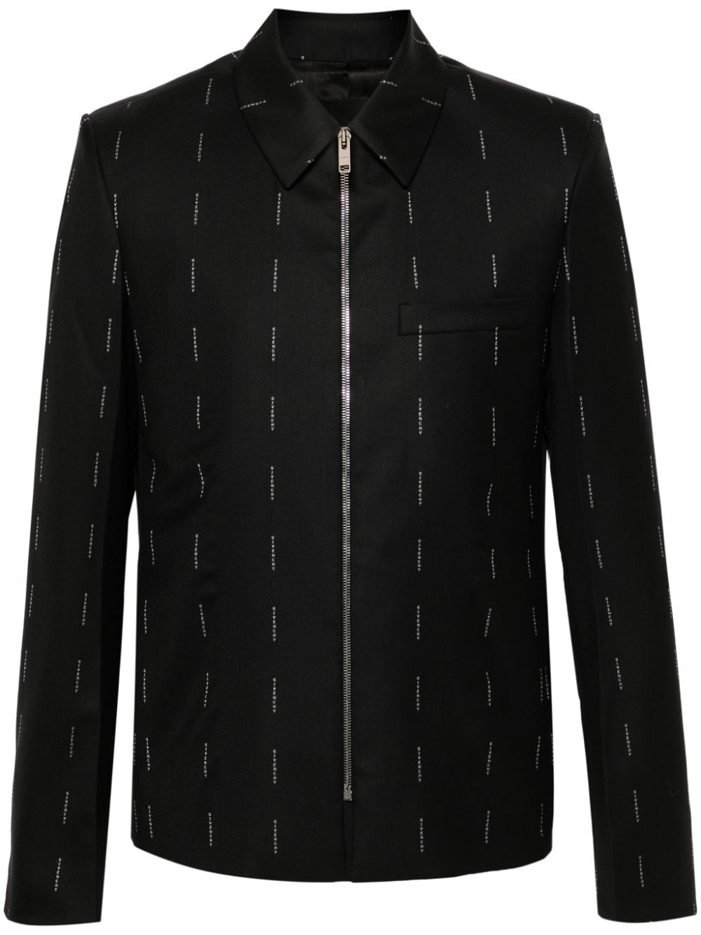 Givenchy Hemdjacke mit Logo-Print - Schwarz von Givenchy