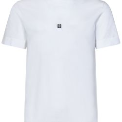 Givenchy Herren-t-shirt Aus Weißer Baumwolle Mit 4g-stickerei von Givenchy