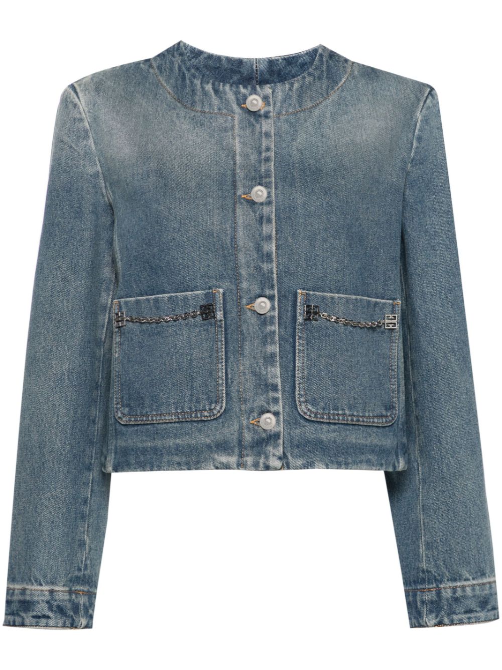 Givenchy Jeansjacke mit Kettendetail - Blau von Givenchy