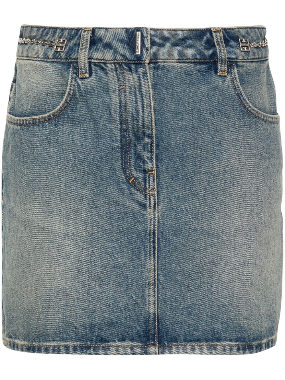 Givenchy Jeansrock mit Kettendetail - Blau von Givenchy