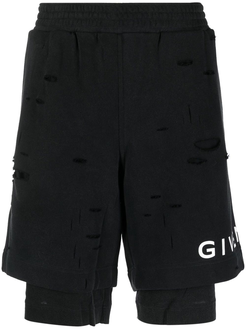 Givenchy Joggingshorts mit Logo-Print - Schwarz von Givenchy