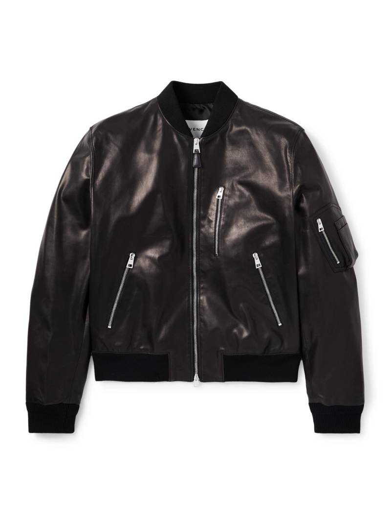 Givenchy - Leather Bomber Jacket - Men - Black - IT 46 von Givenchy
