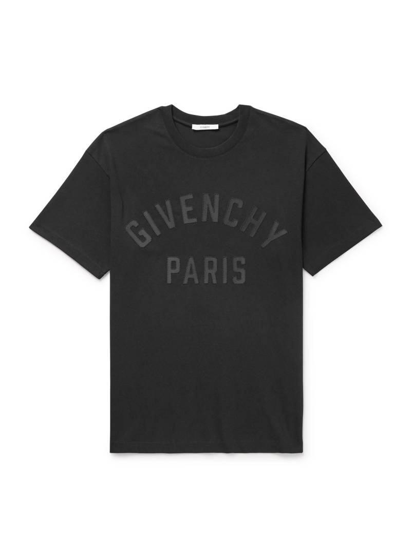 Givenchy - Logo-Appliquéd Cotton-Jersey T-Shirt - Men - Black - XXL von Givenchy