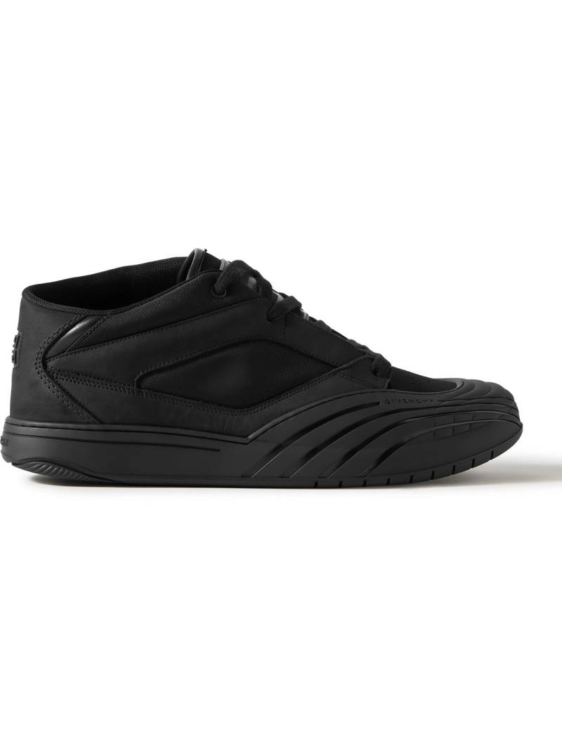 Givenchy - Logo-Debossed Suede and Leather-Trimmed Canvas Sneakers - Men - Black - EU 43 von Givenchy
