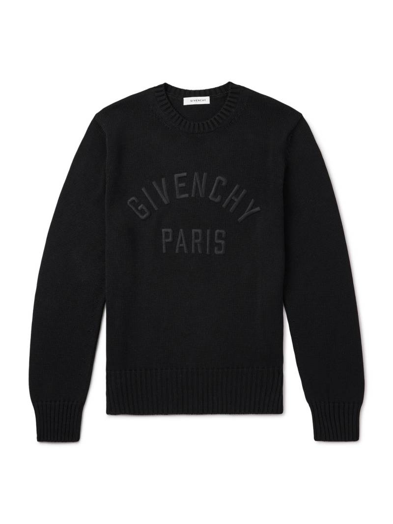 Givenchy - Logo-Embroidered Cotton Sweater - Men - Black - S von Givenchy