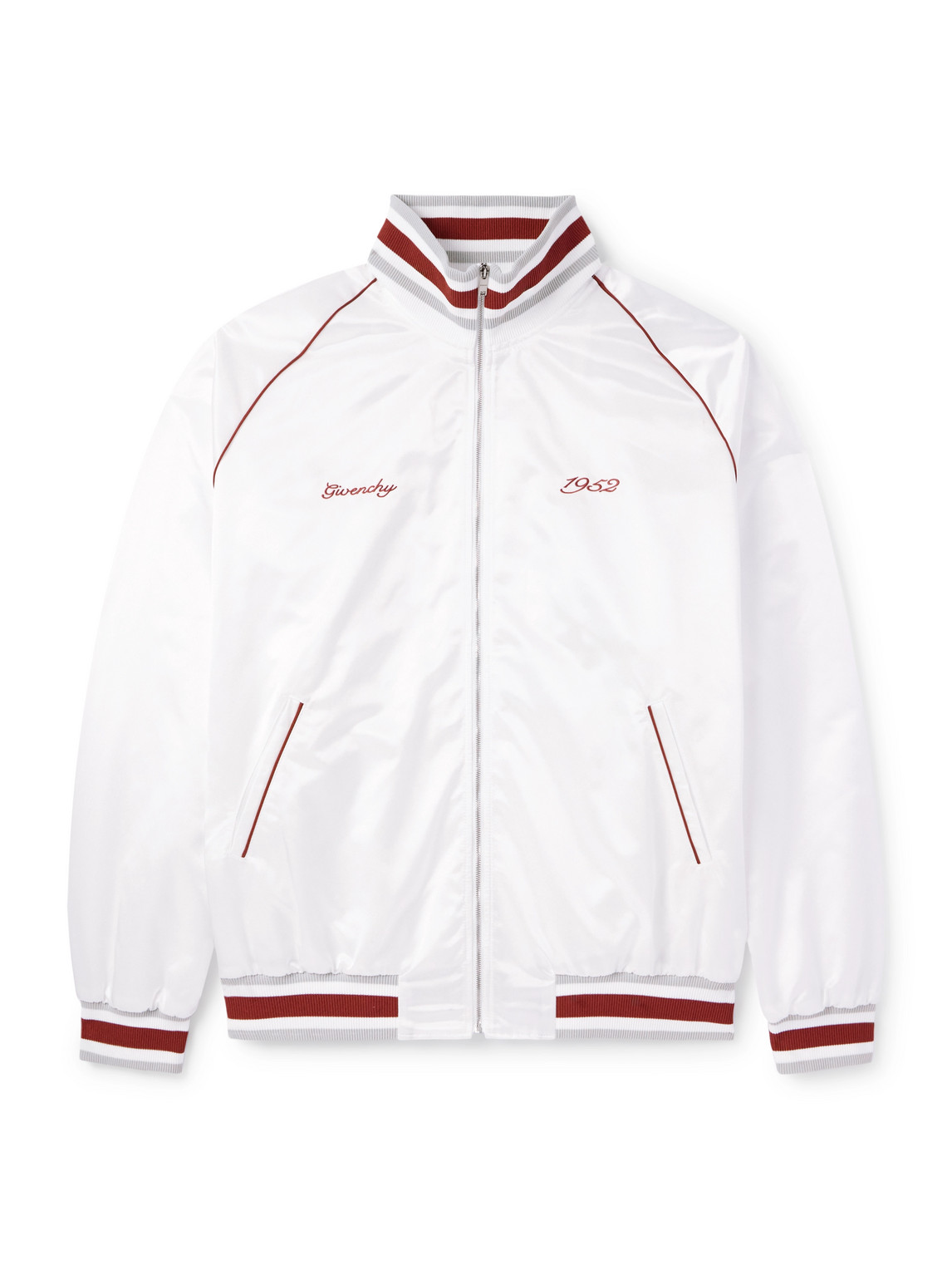 Givenchy - Logo-Embroidered Satin-Twill Track Jacket - Men - White - IT 48 von Givenchy