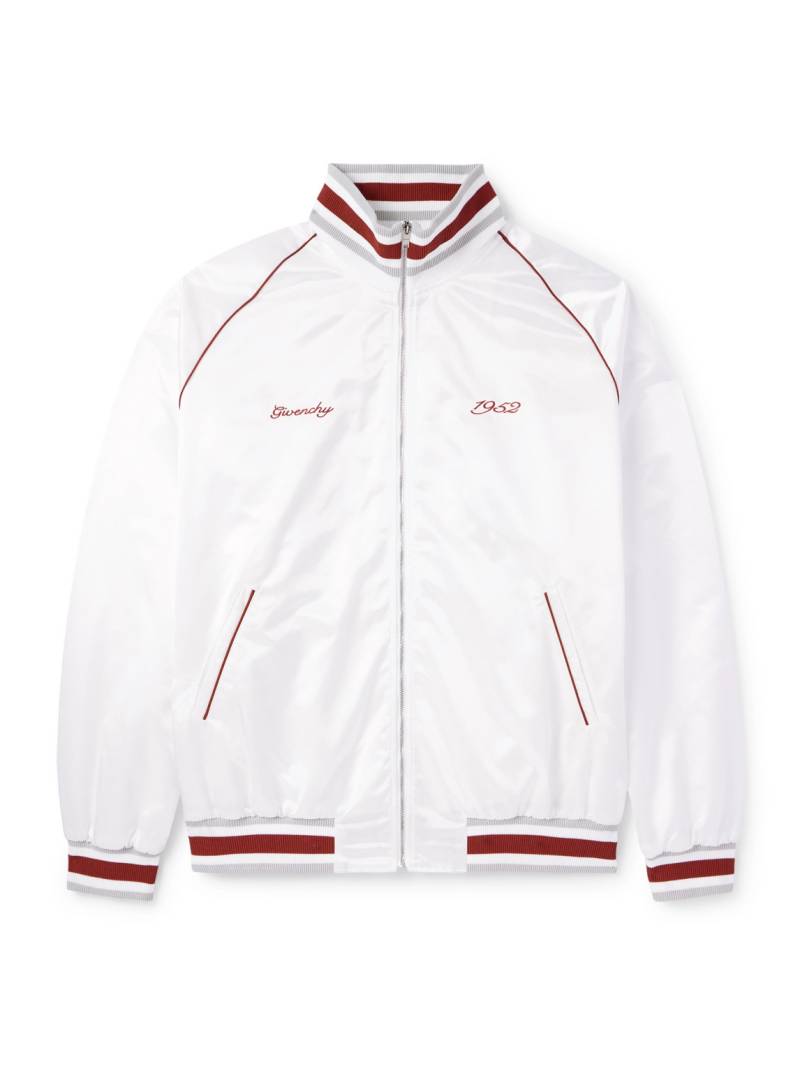 Givenchy - Logo-Embroidered Satin-Twill Track Jacket - Men - White - IT 50 von Givenchy