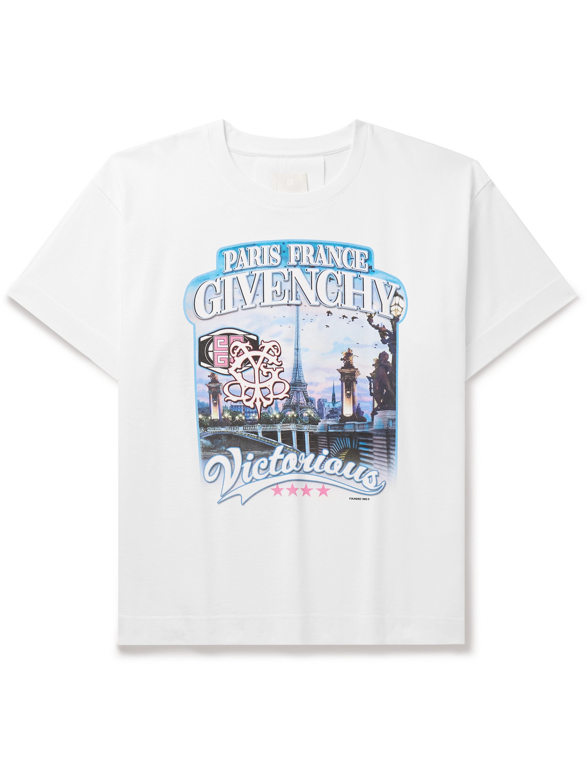 Givenchy - Logo-Print Cotton-Jersey T-Shirt - Men - White - XL von Givenchy