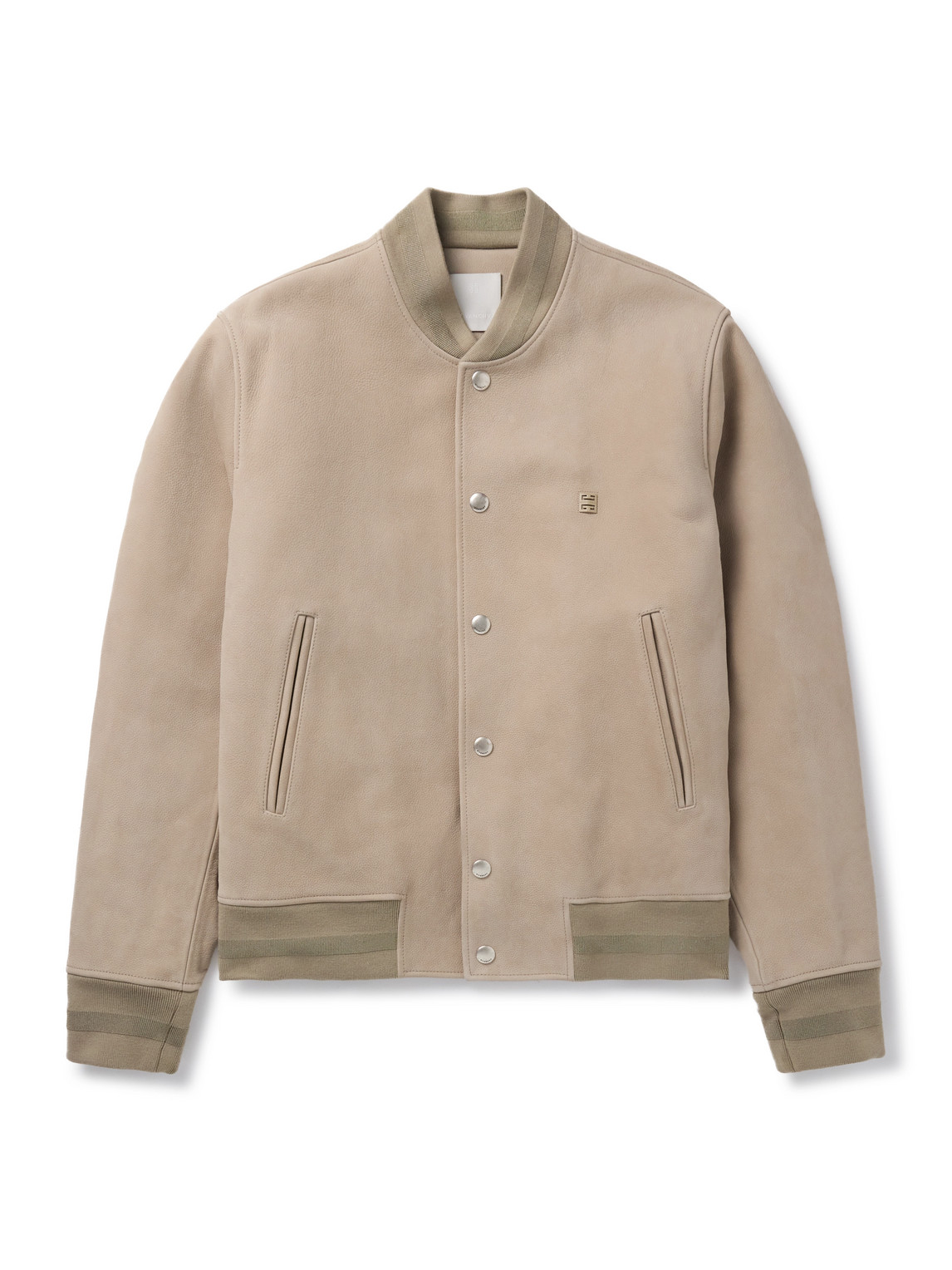 Givenchy - Padded Logo-Embellished Full-Grain Nubuck Bomber Jacket - Men - Neutrals - IT 48 Givenchy - Padded Logo-Embellished Full-Grain Nubuck Bomber Jacket - Men - Neutrals - IT 48 von Givenchy