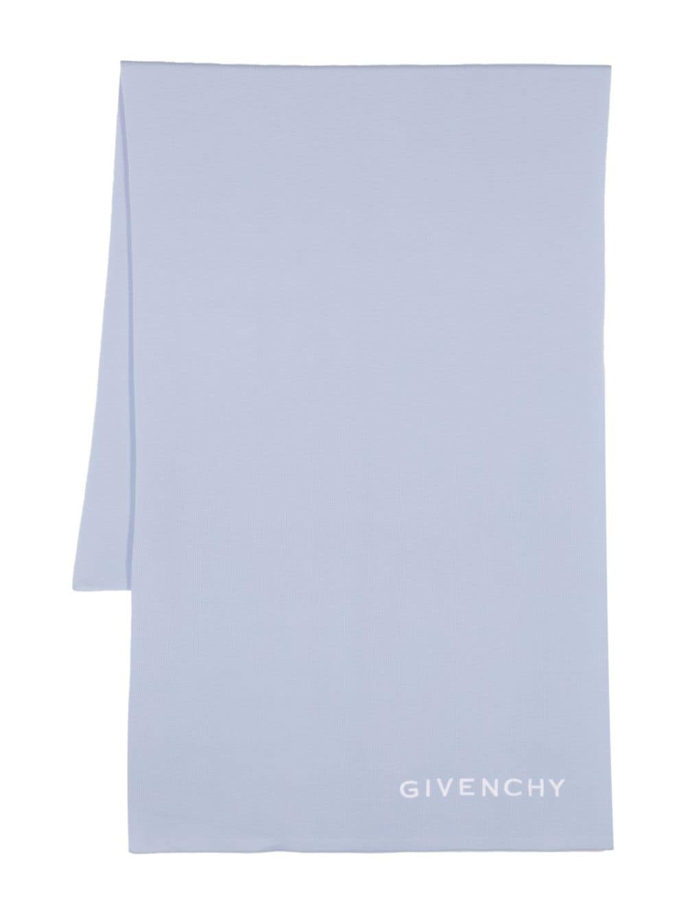 Givenchy Schal mit Logo-Stickerei - Blau von Givenchy