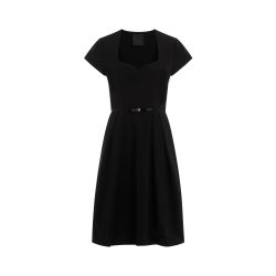 Givenchy Schwarzes Baumwoll-midikleid Mit 4g-logo-gürtel von Givenchy