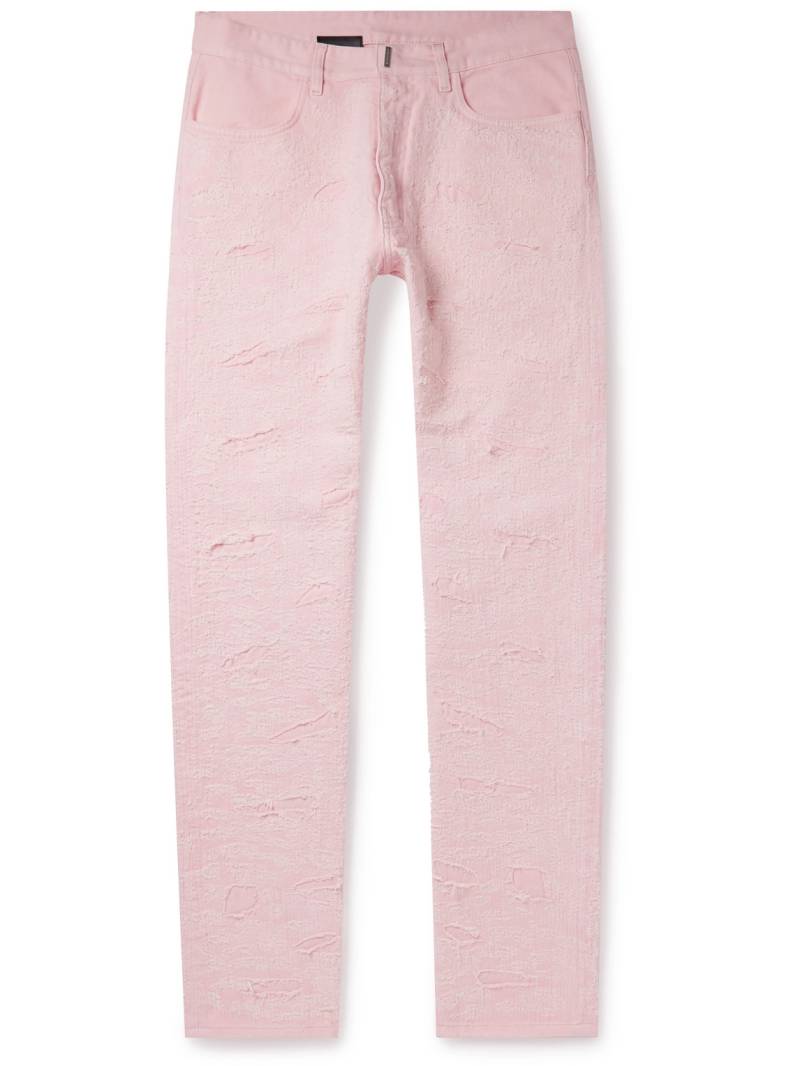 Givenchy - Slim-Fit Distressed Jeans - Men - Pink - UK/US 30 von Givenchy
