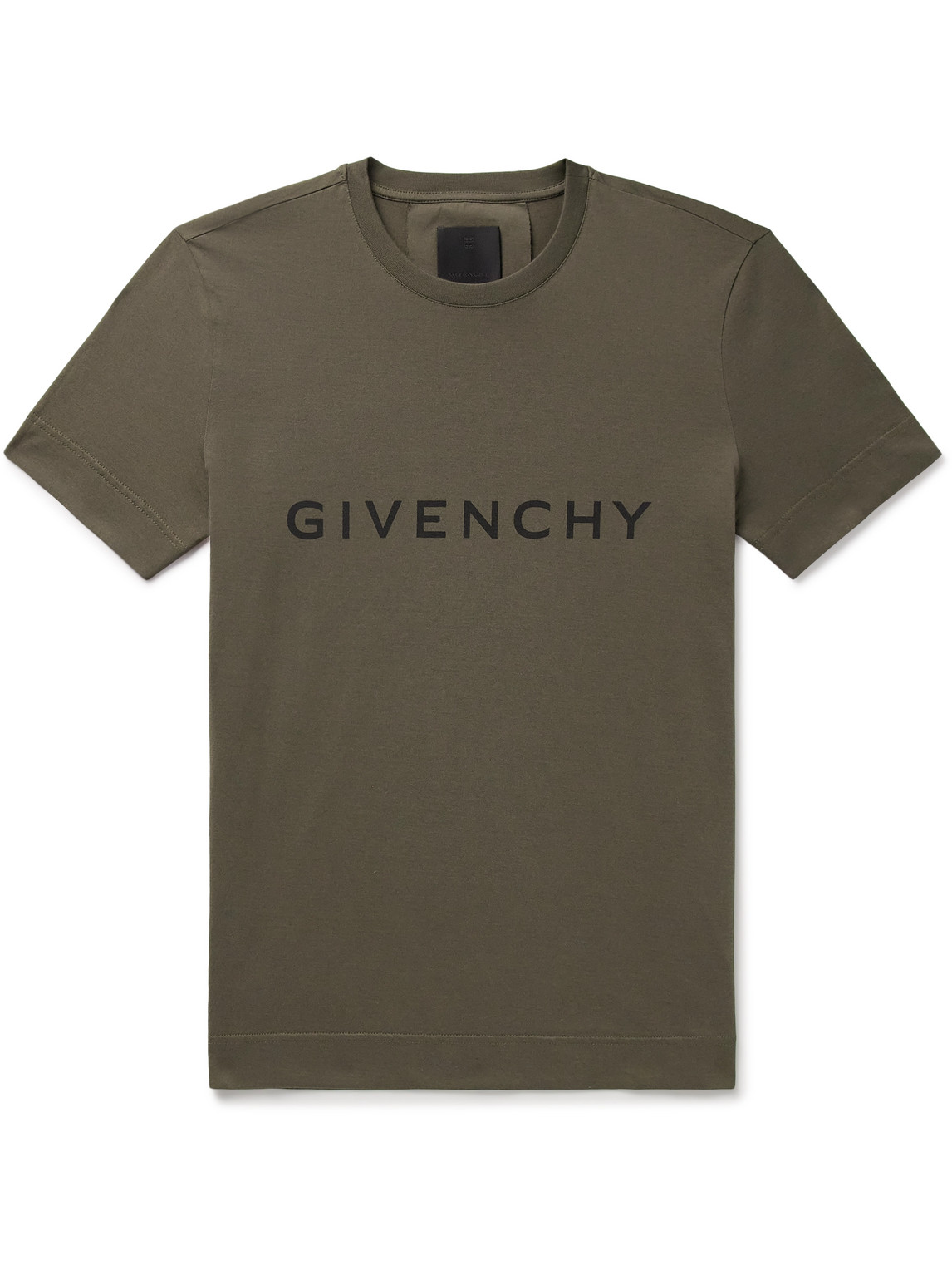 Givenchy - Slim-Fit Logo-Print Cotton-Jersey T-Shirt - Men - Green - XS von Givenchy