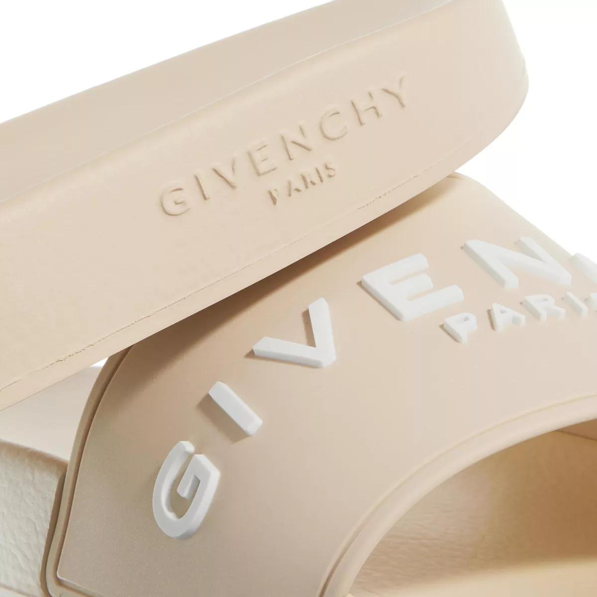 Givenchy Slipper & Pantoletten - Slide slippers with logo - Gr. 36 (EU) - in Beige - für Damen von Givenchy