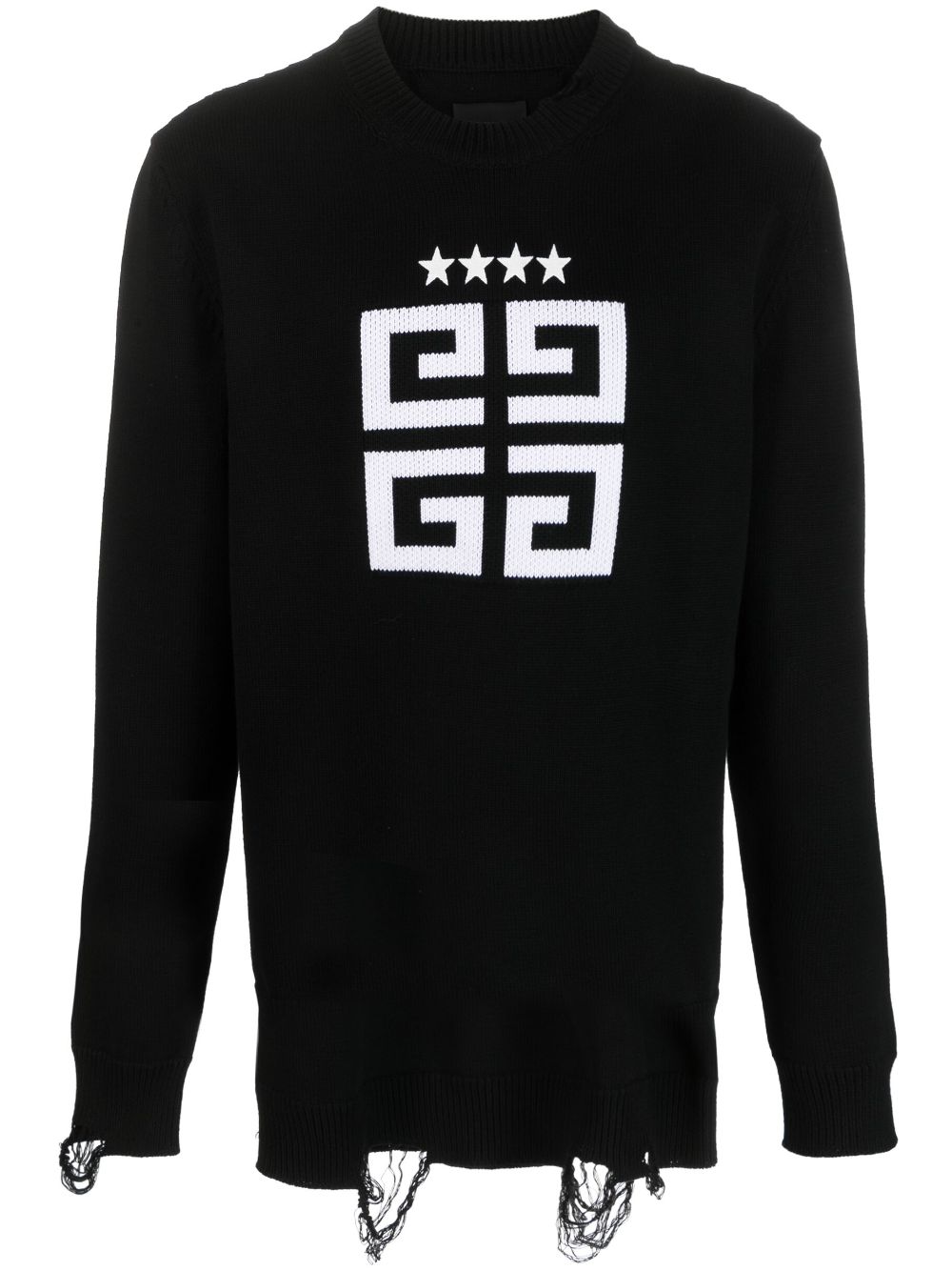 Givenchy Sweatshirt in Distressed-Optik - Schwarz von Givenchy