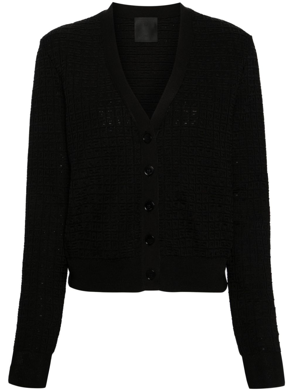 Givenchy V-Ausschnitt-Cardigan aus 4G-Jacquard - Schwarz von Givenchy