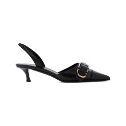 Givenchy Voyou Slingback-sandalen Aus Schwarzem Leder 45mm von Givenchy