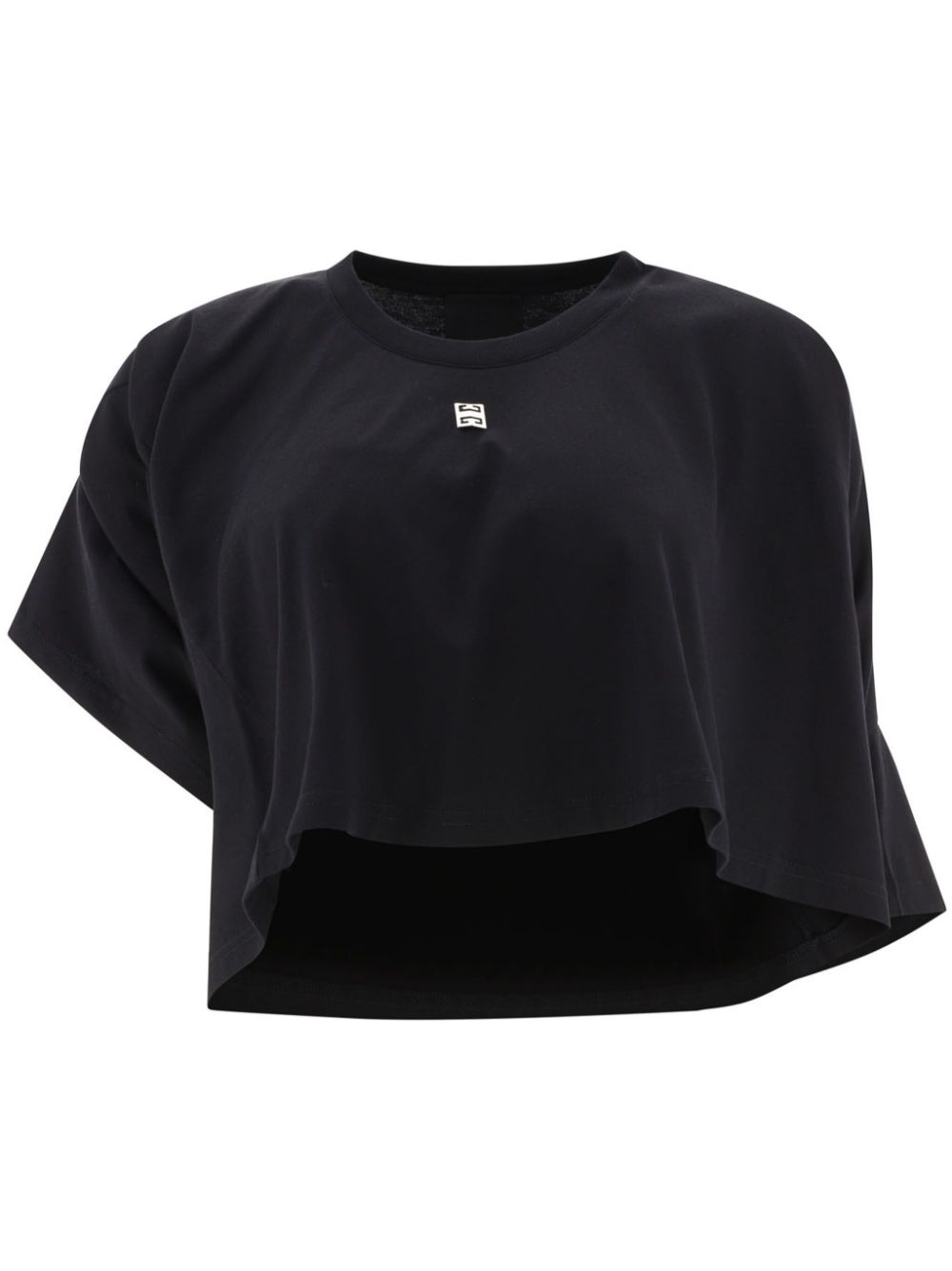 Givenchy Asymmetrisches Cropped-T-Shirt - Schwarz von Givenchy