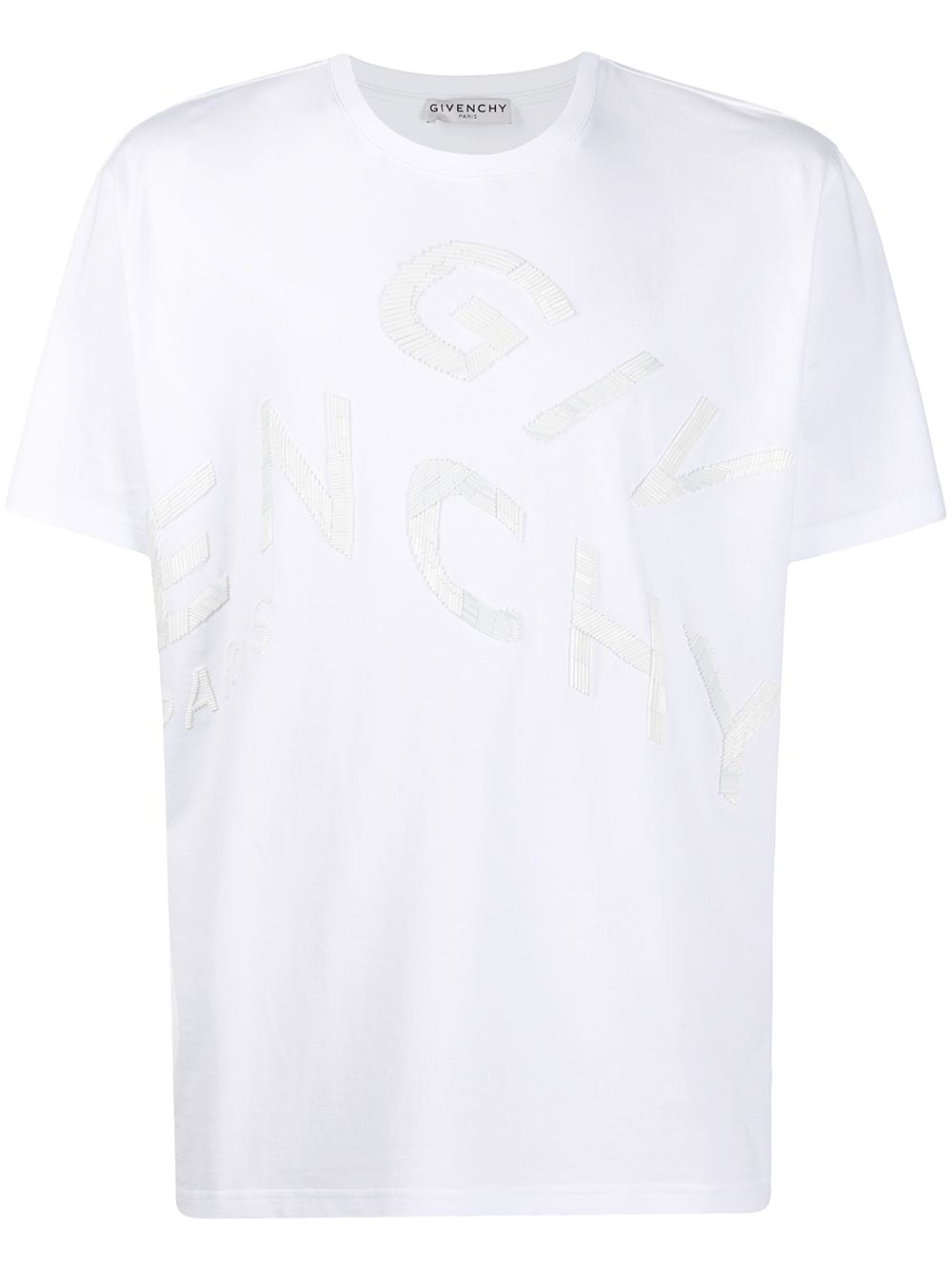 Givenchy T-Shirt mit aufgesticktem Logo - Weiß von Givenchy