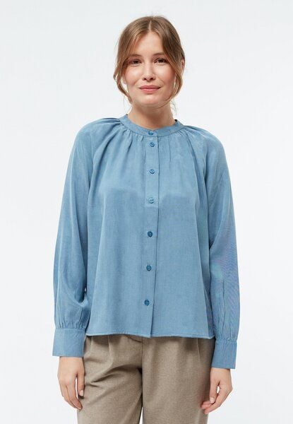 Givn Berlin Bluse GBSMILLA mit Puffärmeln aus TENCEL mit Peach-Effekt von Givn Berlin